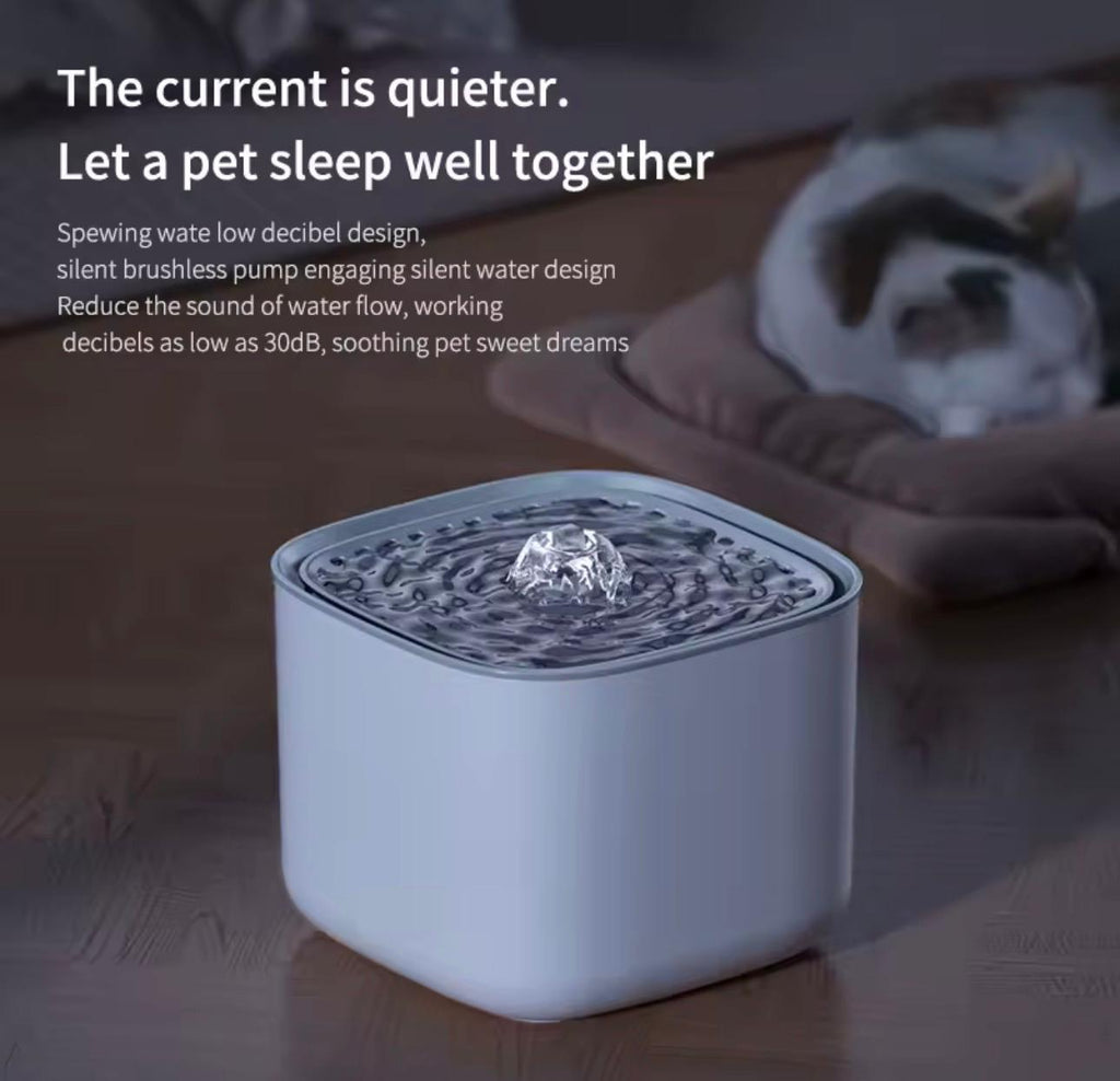 3L Large Capacity Canine Cat Dog Pet Circulating Filter Pet Fountain Feeder Automatic Water Dispenser with USB Port for Pets