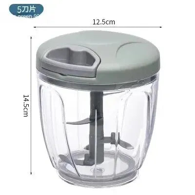 500/900ML Manual Meat Mincer Garlic Chopper Rotate Garlic Press Crusher Vegetable Onion Cutter Kitchen Cooking Accessories