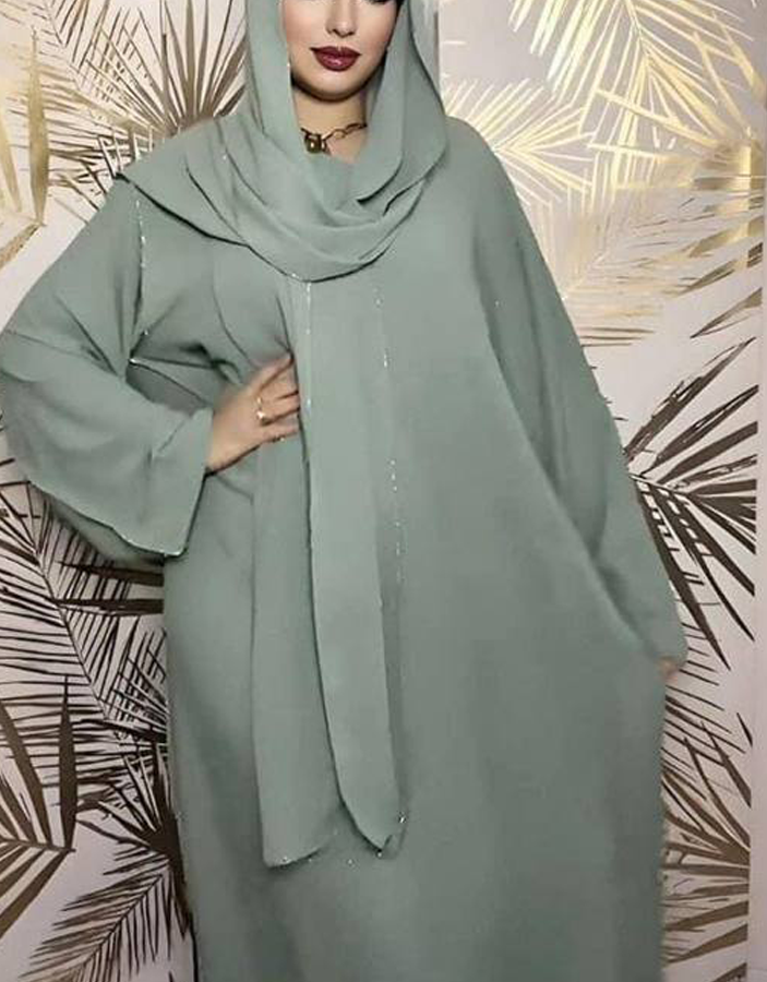 elegante vestido de mujer moda hijab